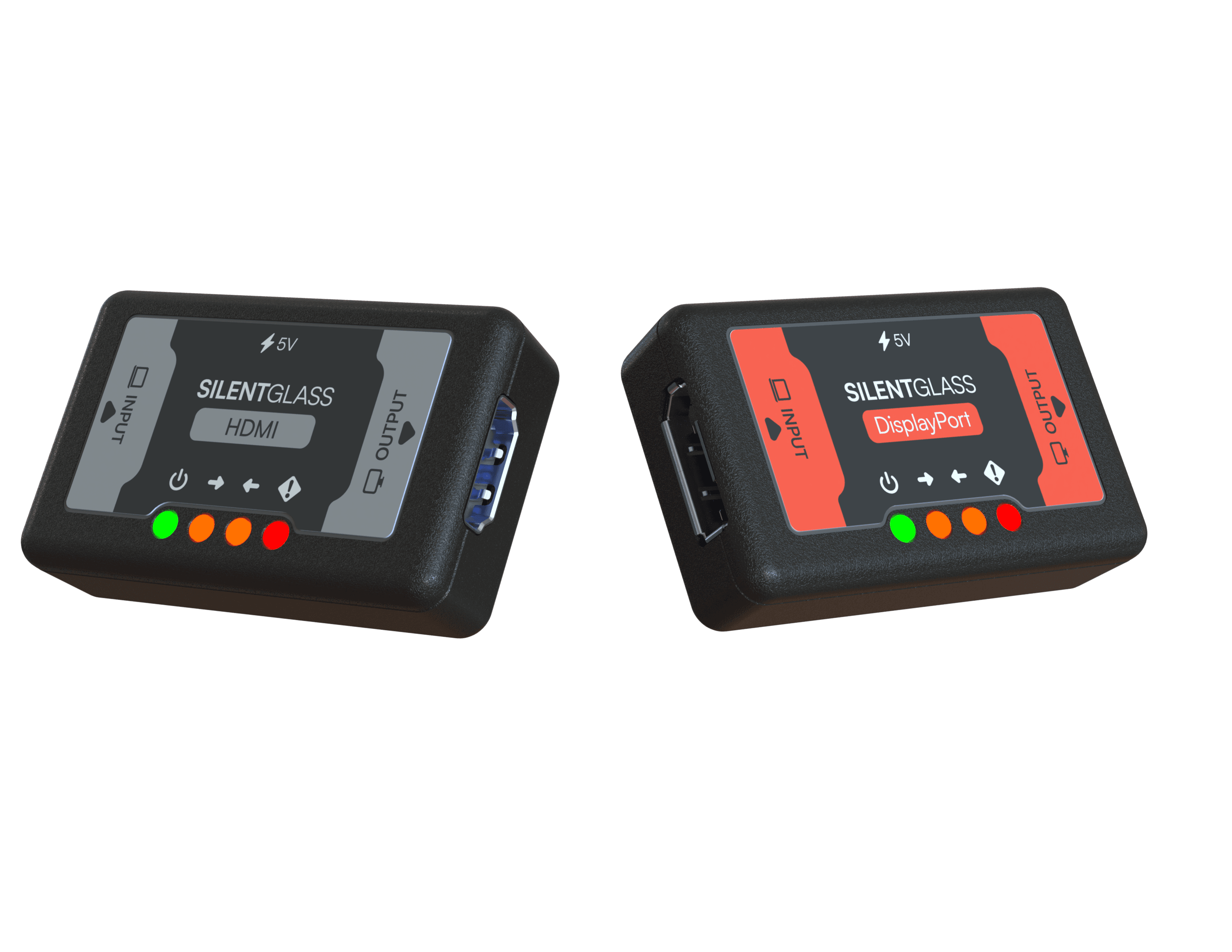 SilentGlass™ HDMI and DisplayPort Display Trust Modules, side by side